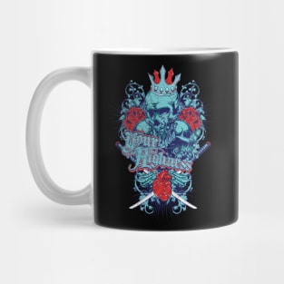 skull with crown and heart Mug